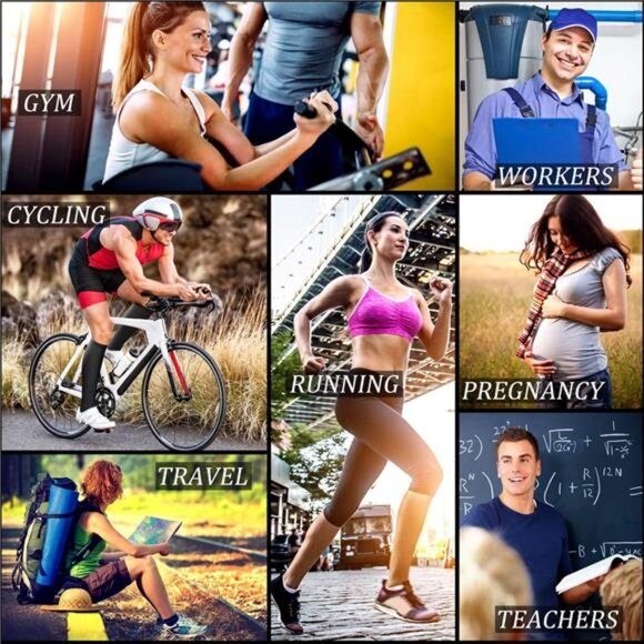 Compression Socks for Women & Men Circulation 15-20 mmHg is Best - Picture 6 of 7